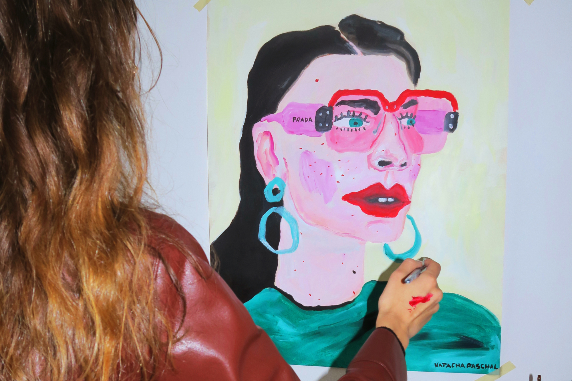 Five collaborative fashion adverts with Paris-based painter Natacha Paschal