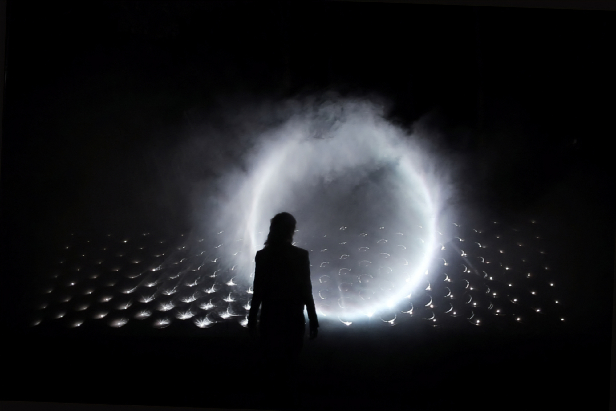 Seoul-based light artists Kimchi and Chips conjure form at the edge of materiality