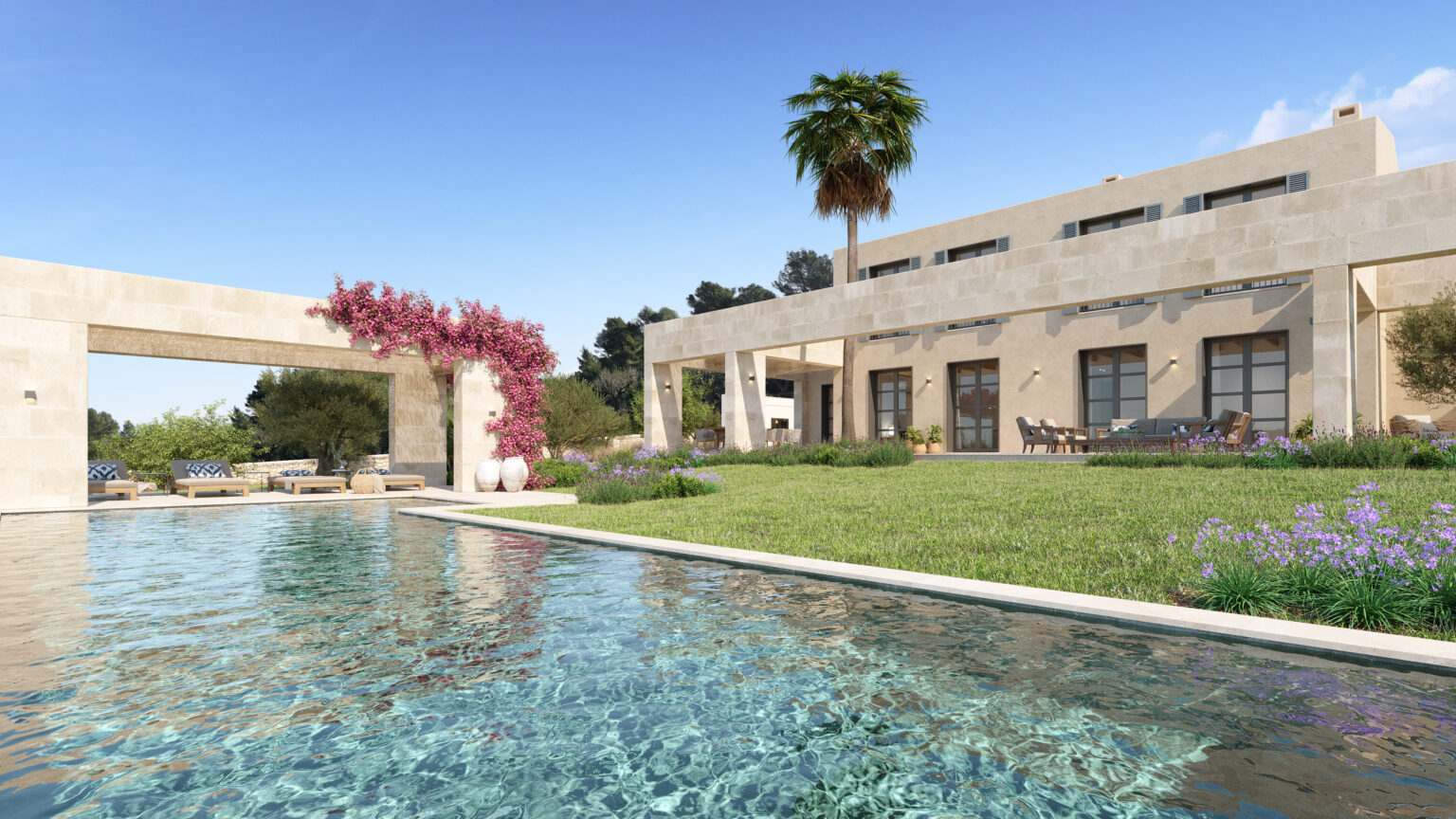 Modern Finca by the lush and peaceful Santa Maria del Cami